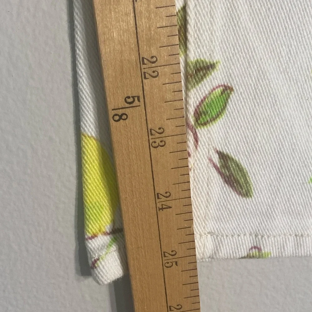 Kate Spade Broome Street lemon print skinny ankle jeans Sz 27‎ - Picture 9 of 12